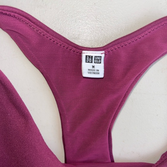 UNIQLO Women's Active Racer Back Wireless Bra Pink/Purple  Size M - Picture 3 of 7